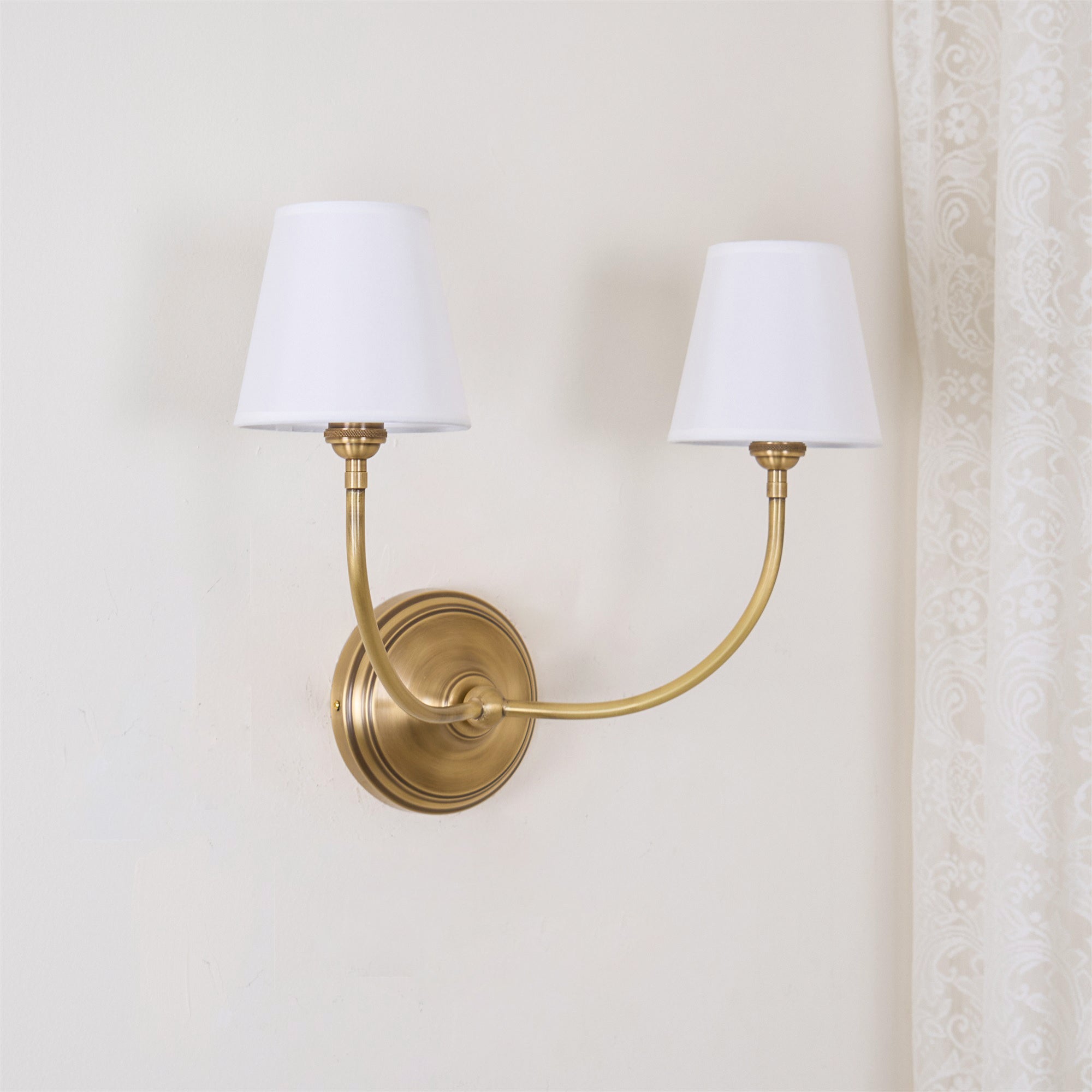 Victor Wall Lamp Black Bronze Fabric
