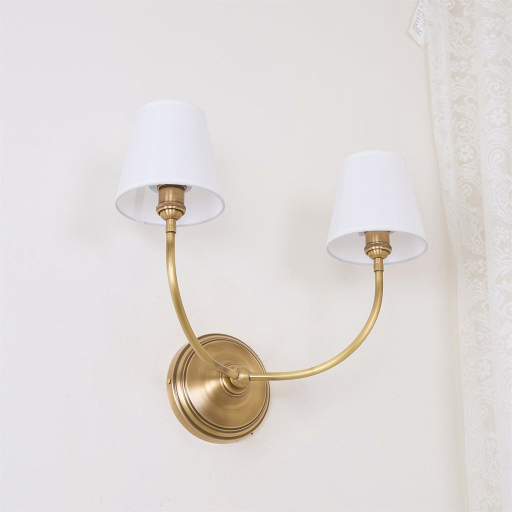 Victor Wall Lamp Black Bronze Fabric