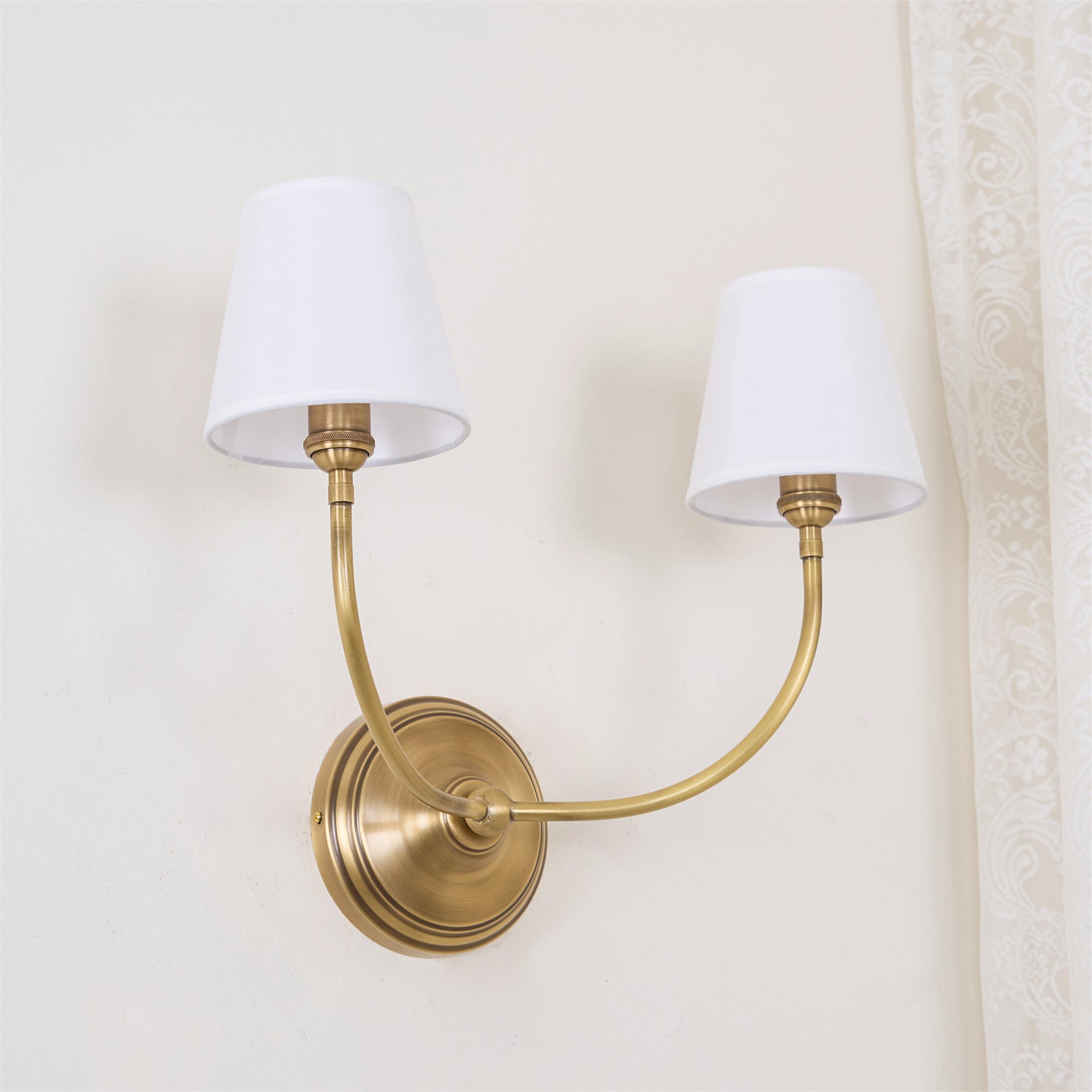 Victor Wall Lamp Black Bronze Fabric