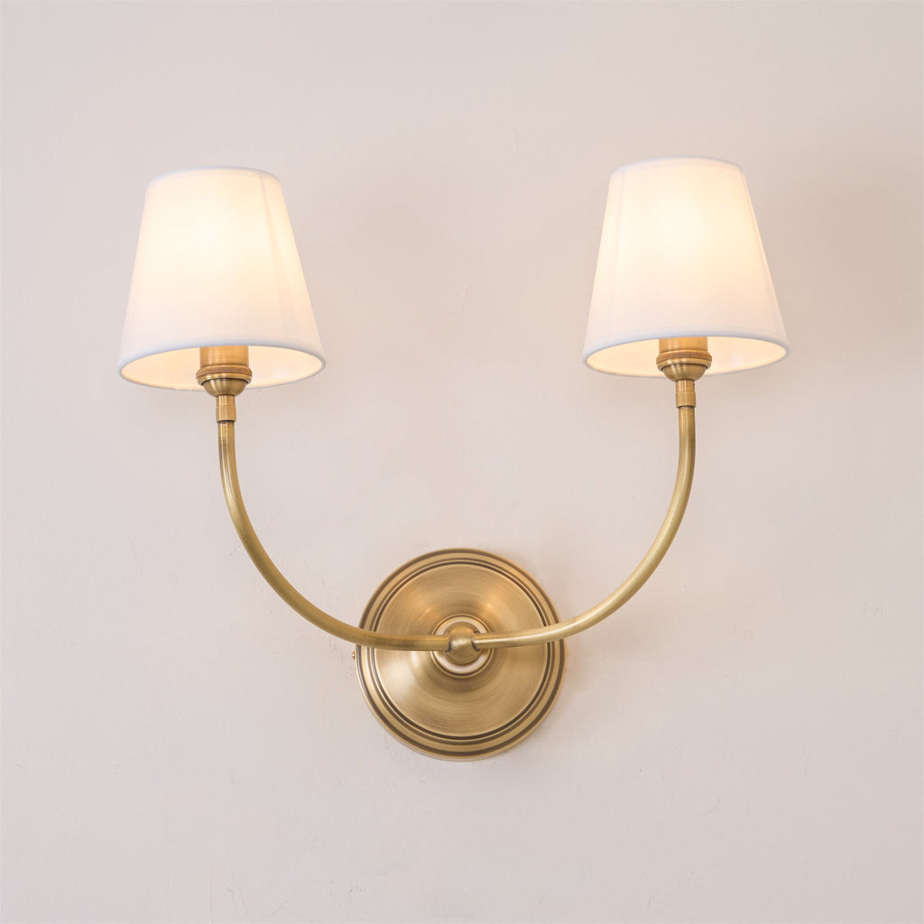 Victor Wall Lamp Black Bronze Fabric
