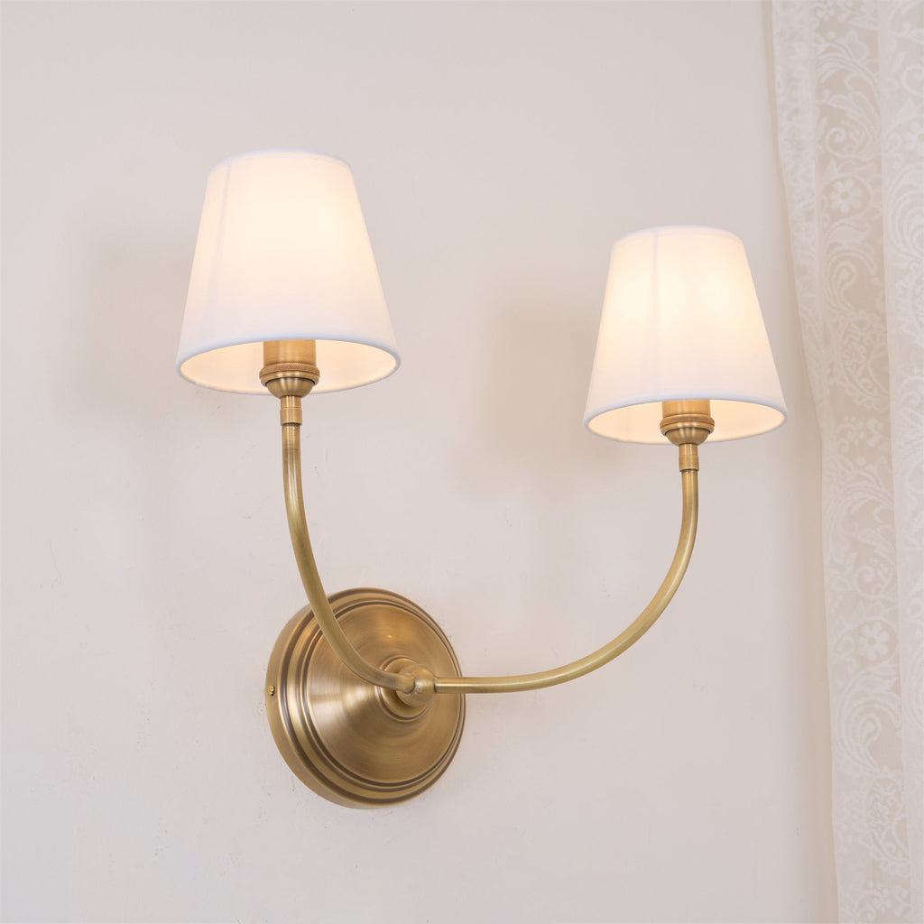 Victor Wall Lamp Black Bronze Fabric
