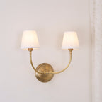Victor Wall Lamp Black Bronze Fabric