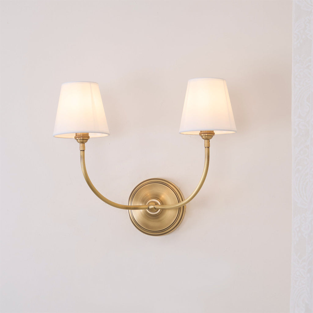 Victor Wall Lamp Black Bronze Fabric