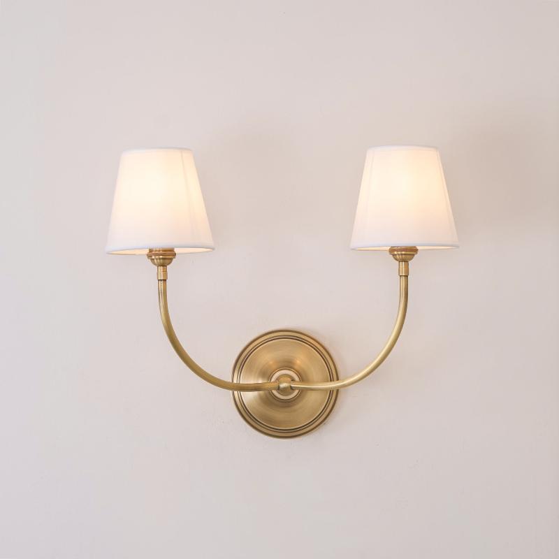 Victor Wall Lamp Black Bronze Fabric