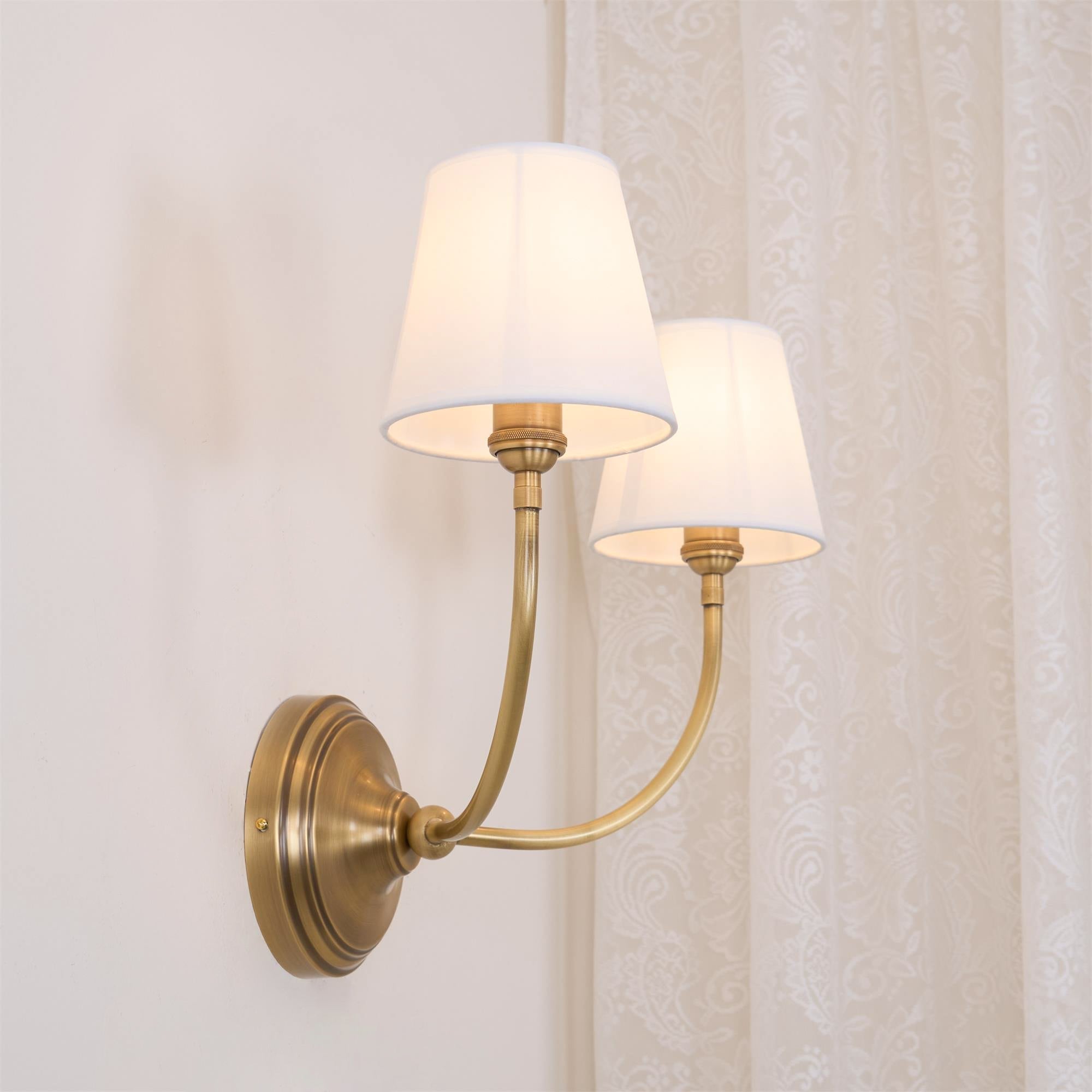 Victor Wall Lamp Black Bronze Fabric