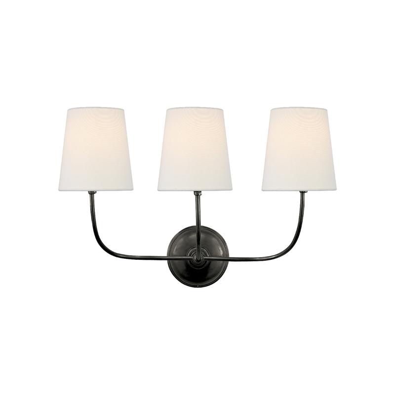 Victor Wall Lamp Black Bronze Fabric