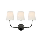 Victor Wall Lamp Black Bronze Fabric