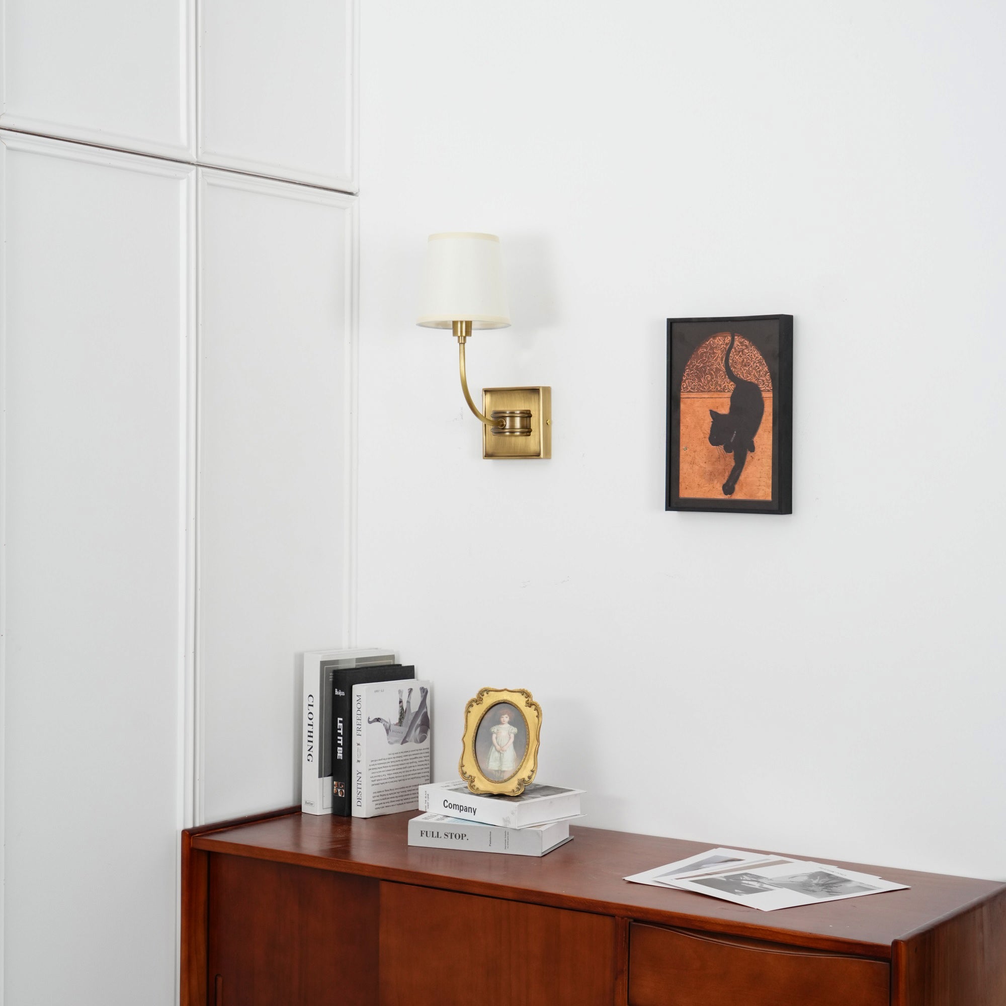 Victor Wall Lamp Black Bronze Fabric