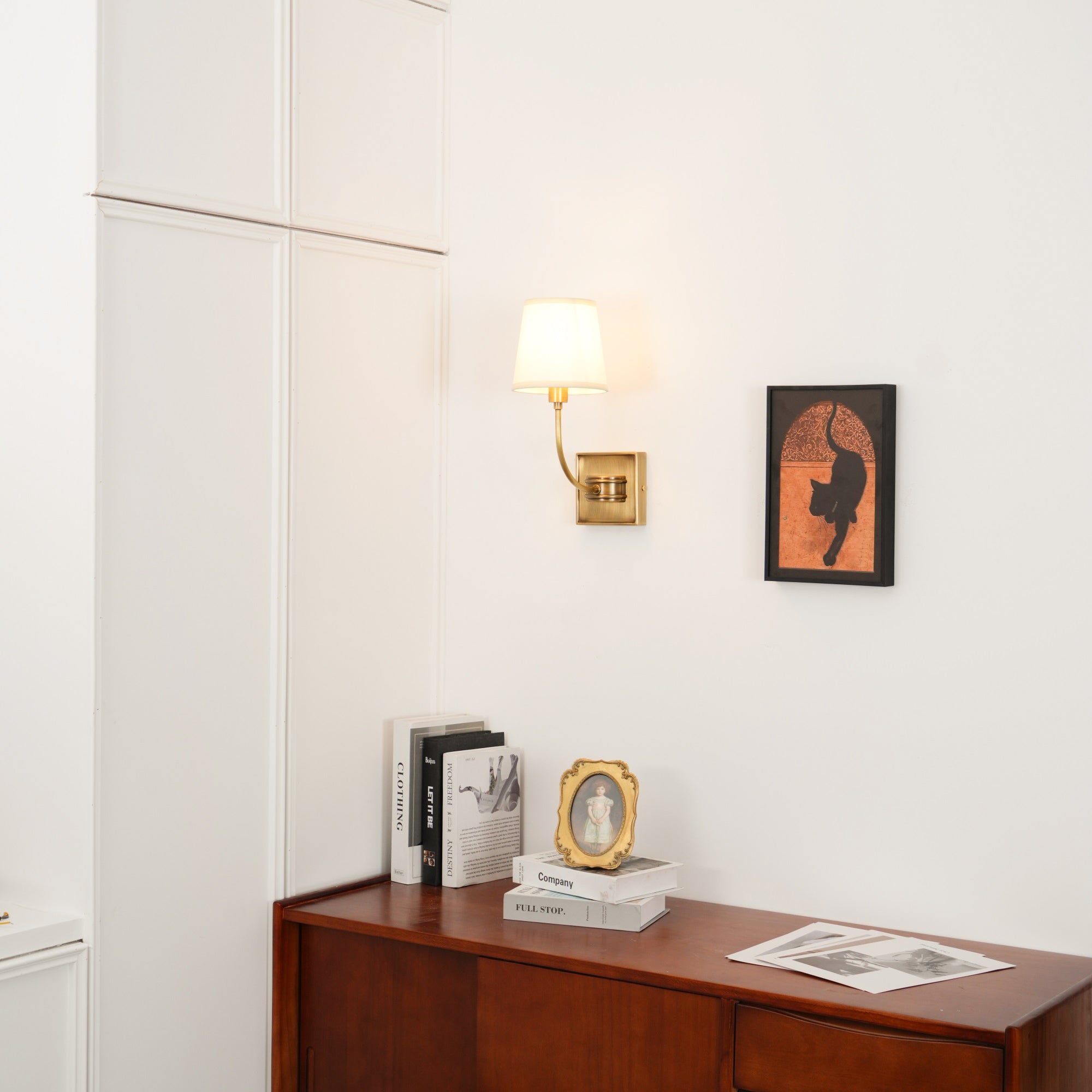 Victor Wall Lamp Black Bronze Fabric