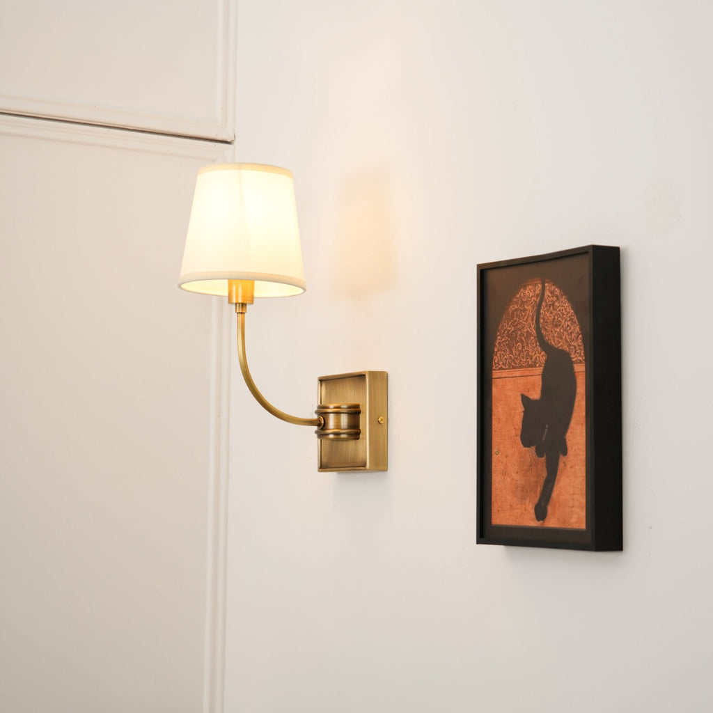 Victor Wall Lamp Black Bronze Fabric