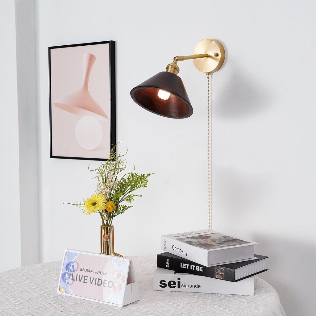 Eira Vintage Wall Sconce with Pull-Chain Switch