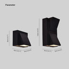 Vexto Modern Black Metal LED Outdoor Wall Light