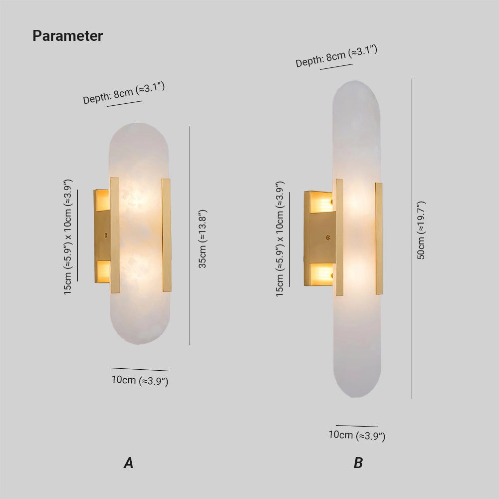Luxury Alabaster Wall Lamp by Veo