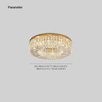 Kristy Luxury Crystal & Metal Flush-Mount Ceiling Light