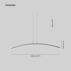 Floa Minimalist Linear Metal Pendant Light with Remote Control