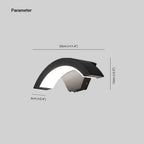 Elvon Nordic Arc Waterproof Outdoor LED Wall Lamp - Black