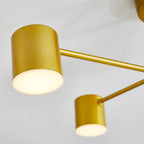 Quor 6-Light LED Flush Mount Ceiling Light - Black, White, or Gold
