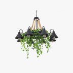 Arisha Retro Black Metal LED Chandelier for Restaurants, Bars & Living Rooms