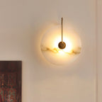 Kristy Iconic Round Alabaster LED Wall Lamp