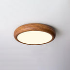 Grena Round Ceiling Light with Wood Grain Finish