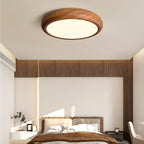 Grena Round Ceiling Light with Wood Grain Finish