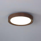 Grena Round Ceiling Light with Wood Grain Finish