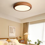 Grena Round Ceiling Light with Wood Grain Finish