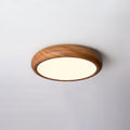 Grena Round Ceiling Light with Wood Grain Finish