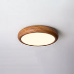 Grena Round Ceiling Light with Wood Grain Finish
