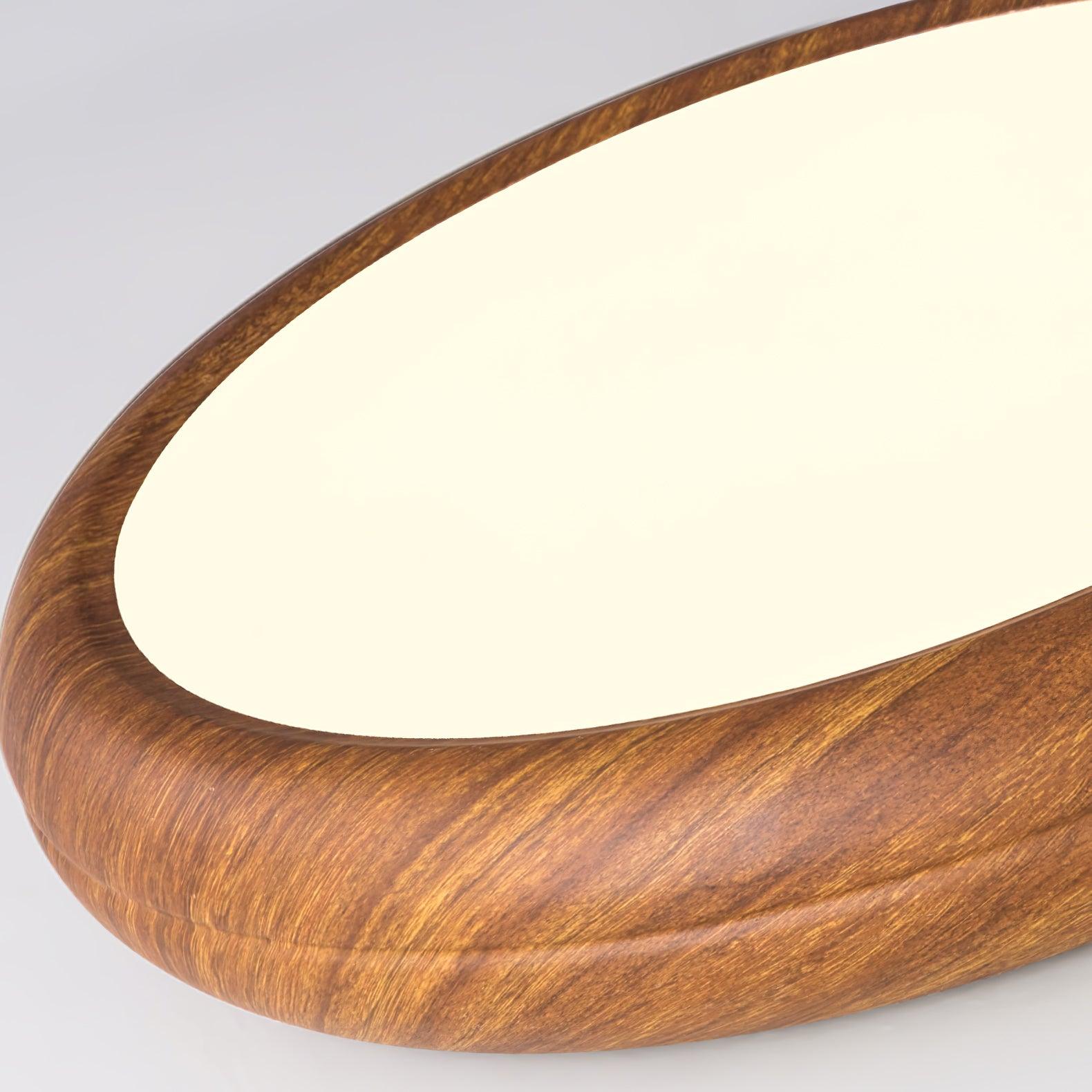 Grena Round Ceiling Light with Wood Grain Finish