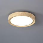 Grena Round Ceiling Light with Wood Grain Finish