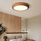 Grena Round Ceiling Light with Wood Grain Finish