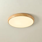 Grena Round Ceiling Light with Wood Grain Finish
