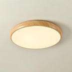 Grena Round Ceiling Light with Wood Grain Finish