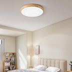 Grena Round Ceiling Light with Wood Grain Finish