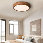 Grena Round Ceiling Light with Wood Grain Finish