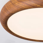 Grena Round Ceiling Light with Wood Grain Finish