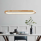 Veon Modern Oval Wood Pendant Light