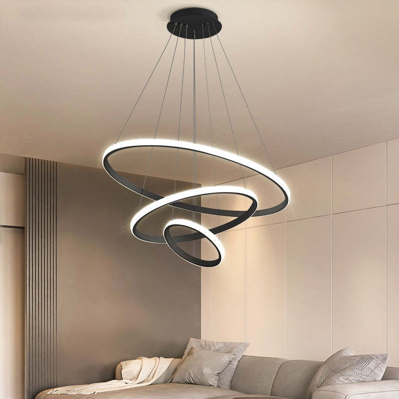 Zin Modern Ring Pendant Light, 2/3/4 Rings