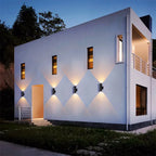 Kren Minimalist Black Metal Dual-Head Outdoor Wall Light