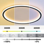 Quasso Modern Round LED Flush Mount Ceiling Light