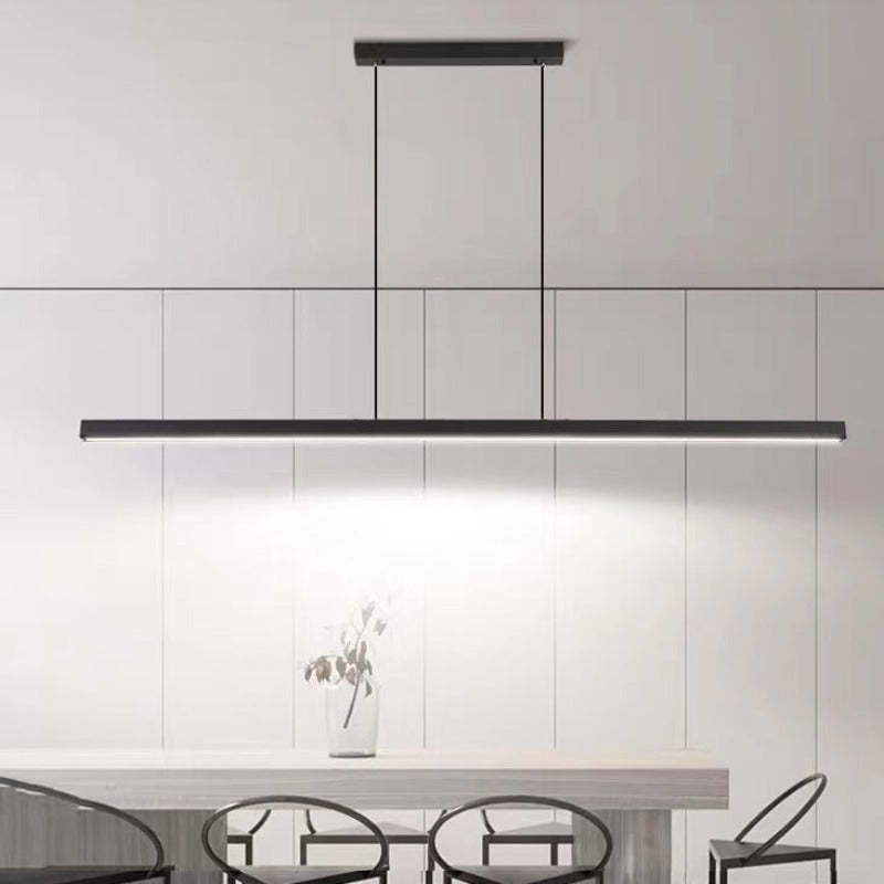 Thala Modern Linear Metal LED Pendant Light - Black or Brown