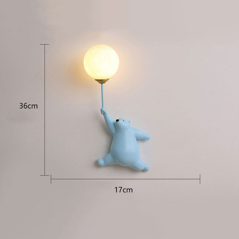 Bear Balloon Wall-Mounted Reading Lamp
