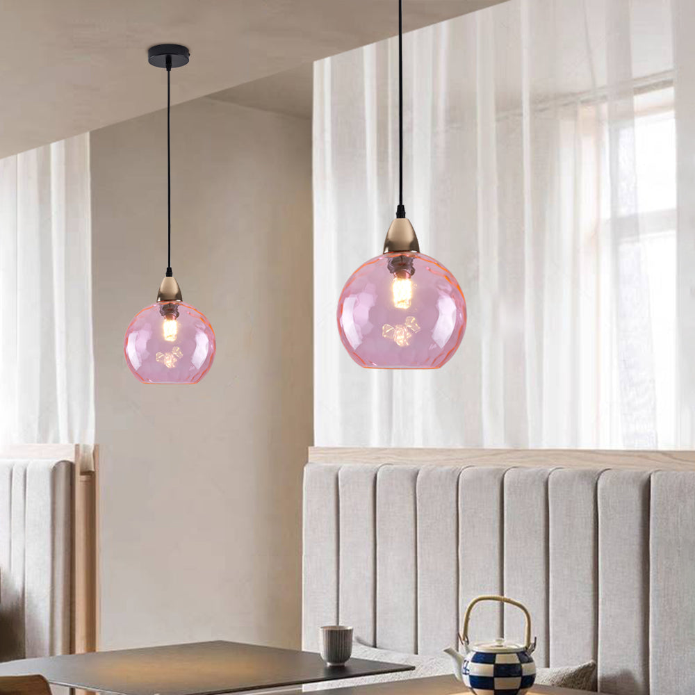 Water-Rippled Glass Pendant Lighting