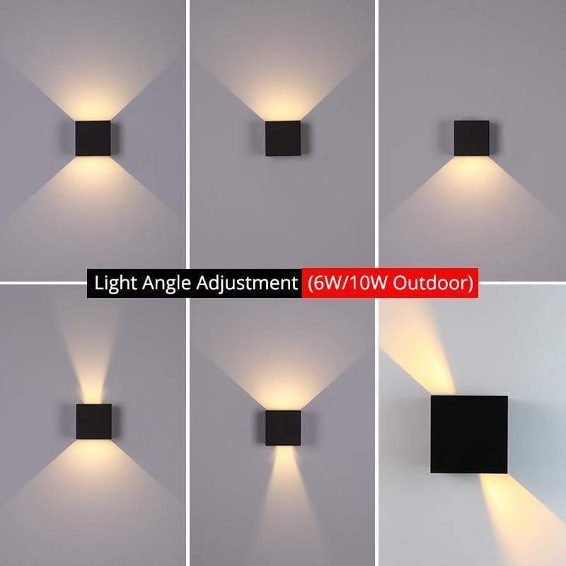Nexu Modern Adjustable Square LED Outdoor Wall Lamp