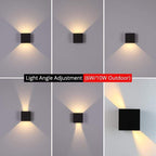 Nexu Modern Adjustable Square LED Outdoor Wall Lamp