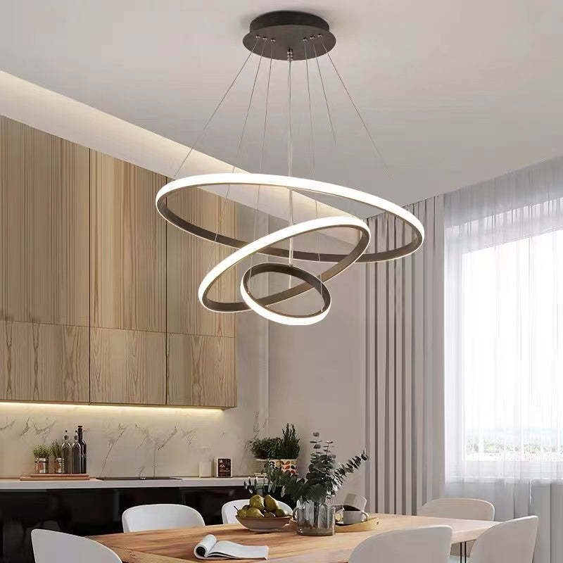 Zin Modern Ring Pendant Light, 2/3/4 Rings