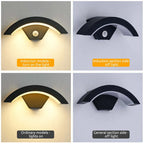 Elvon Nordic Arc Waterproof Outdoor LED Wall Lamp - Black
