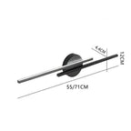 Elgo Modern Nordic LED Metal Wall Sconce, Disc or Linear Design, Black or White Finish