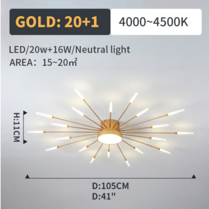 Wesley Modern Firework LED Ceiling Light